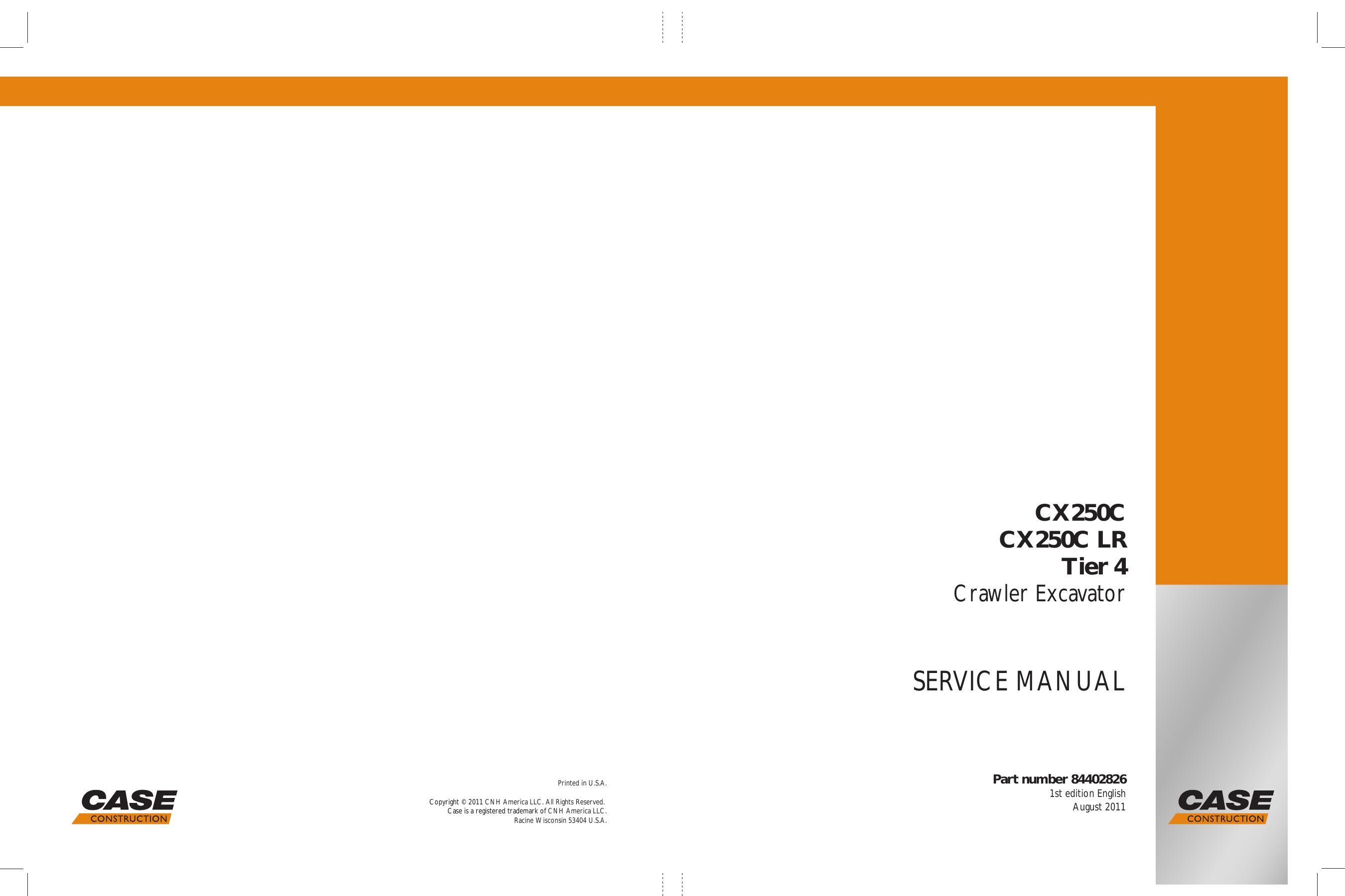 CX250C CX250C LR Tier 4 Service Manual